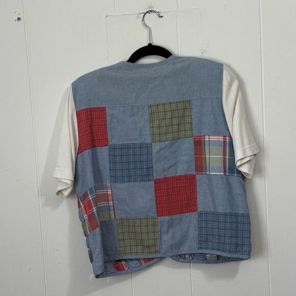 Vintage Koret patchwork Pinwheel T-Shirt Vest Large - Picture 6 of 6